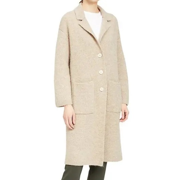 THEORY 
Melisandre Wool-Blend Coat - Beige - Picture 4 of 15